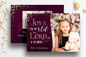 Christmas Card Template PSD 004