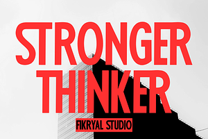 Stronger Thinker – Condensed Font