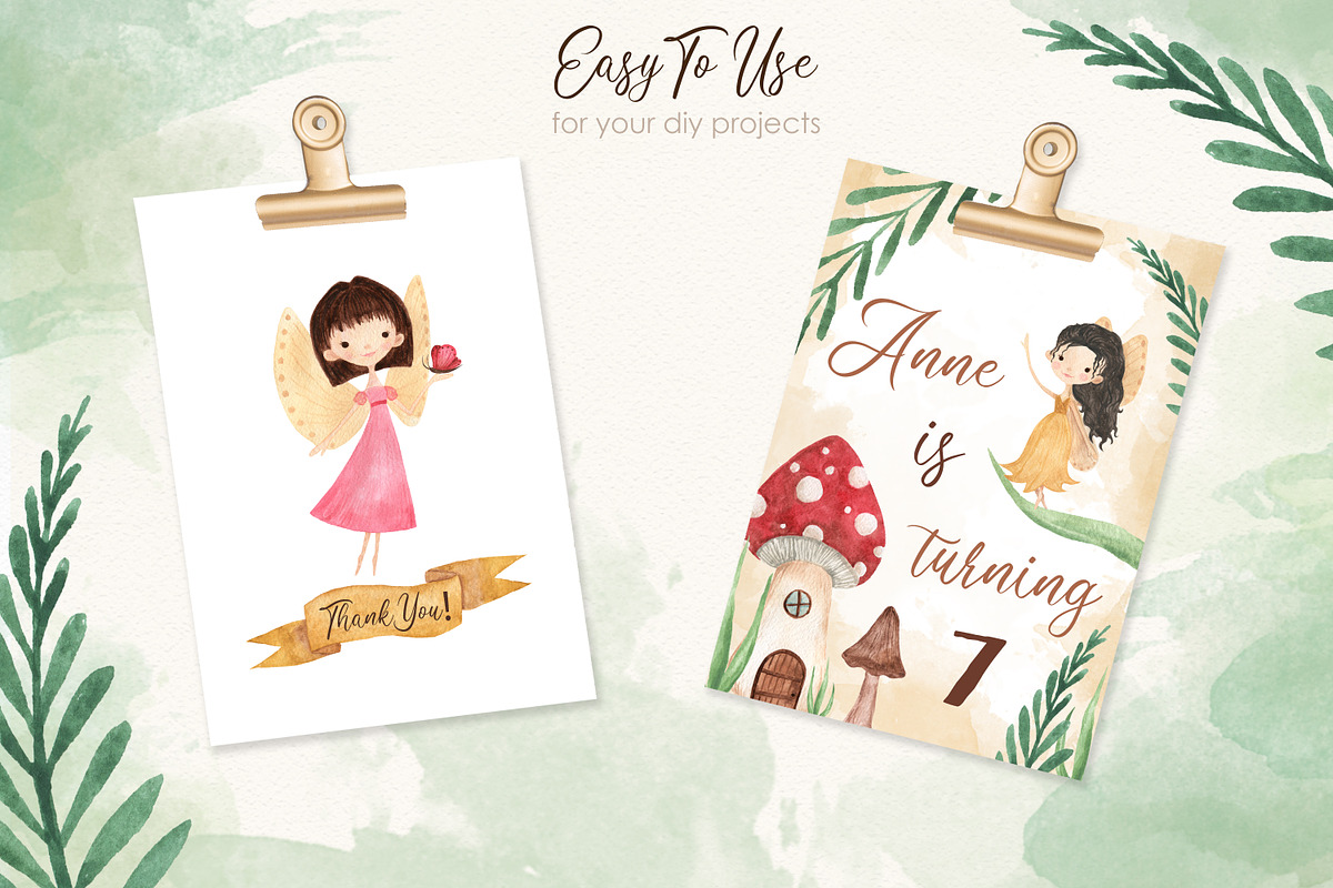 Garden Fairies Watercolor Clipart, an Illustration by LeMagiqueBoutique (Photo 4 of 6)