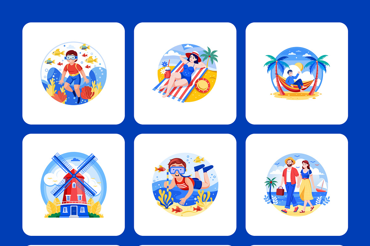 Travel Illustrations Bundle, a Transportation Illustration by Brickclay (Photo 9 of 16)