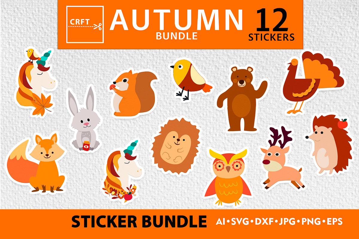Bundle Animals SVG for Autumn Craft, an Illustration by LaserCutano (Photo 10 of 10)