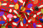 Autumn Pattern with Mushrooms, a Pattern Graphic by Art's and patterns (Thumbnail 3 of 3)