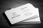 Simple Minimal Business Cards, a Business Card Template by Galaxiya (Thumbnail 5 of 16)