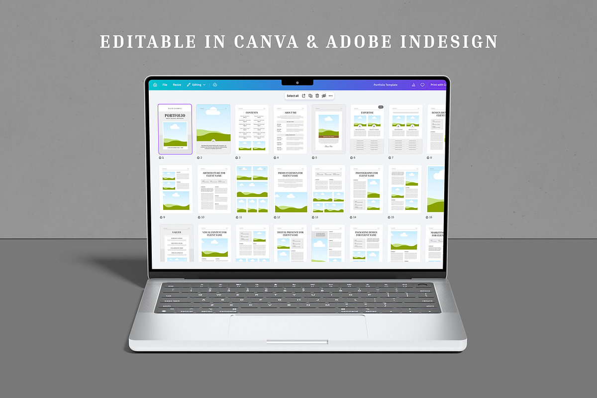 Portfolio Layout | Canva & InDesign, a Brochure Template by Leaflove (Photo 9 of 9)