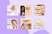 Beauty Social Media Templates, a Social Media Template by Adored Templates (Thumbnail 4 of 10)
