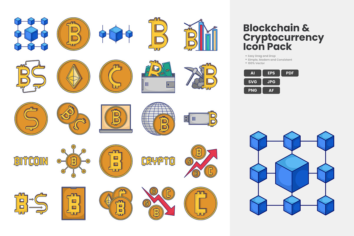 Bitcoin And Cryptocurrency Icon Pack, a Duotone Icon by erifqizeicon (Photo 1 of 3)