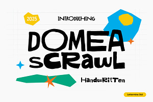 Domea Scrawl - Handwritten, a Handwritten Font by Lettermine