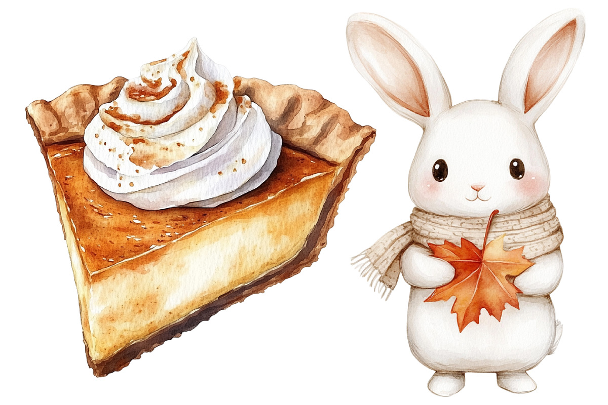Cute Autumn Clipart PNG Bundle, a Seasonal Illustration by CitraGraphics (Photo 5 of 5)