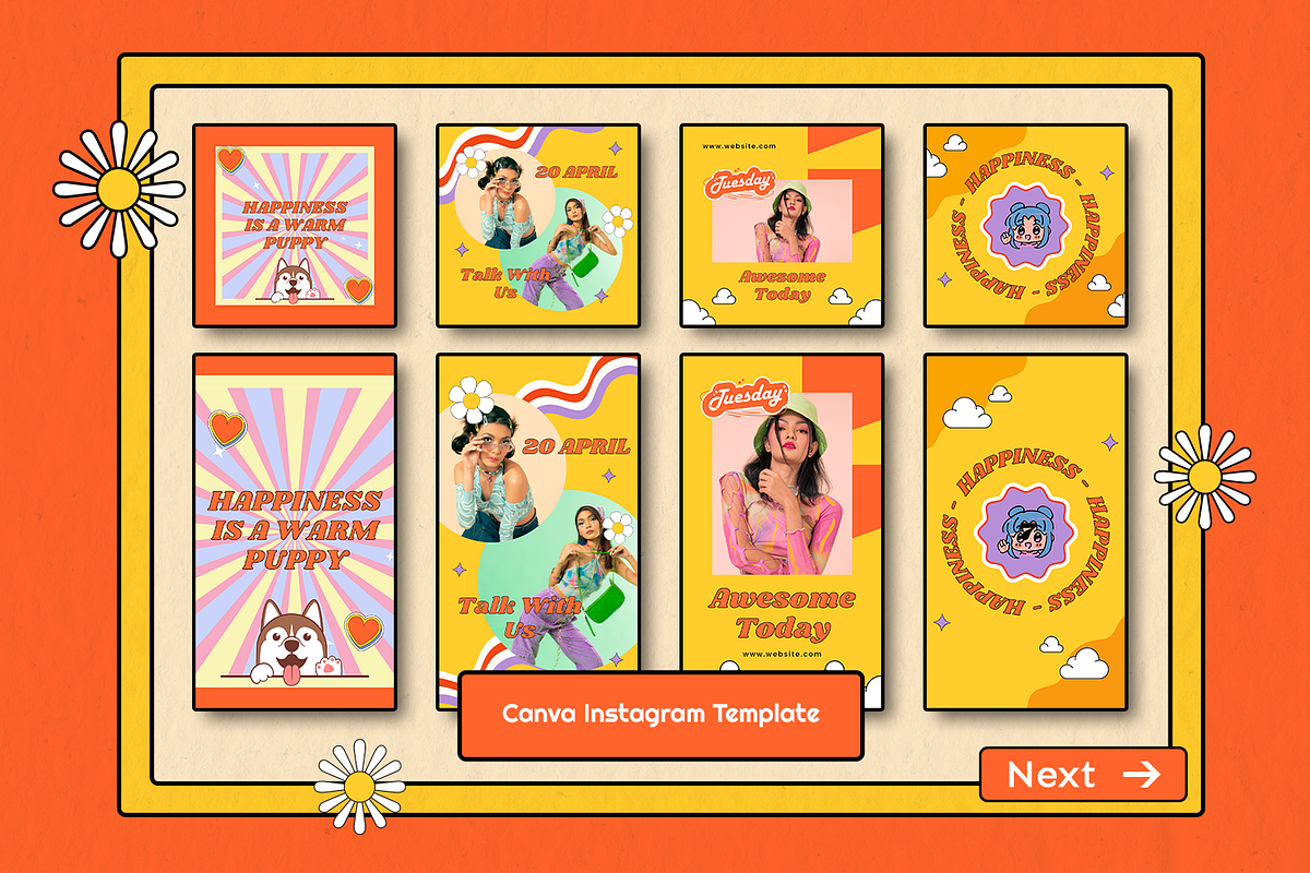 Sunshine Canva Instagram Template, a Social Media Template by Shinra Labs (Photo 3 of 6)