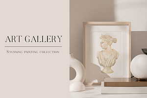 Art gallery. Painting collection.