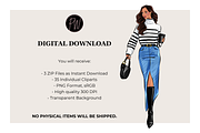 Fashion Girl 61 Watercolor Clipart, a Person Illustration by Parinaz Wadia Design (Thumbnail 14 of 15)