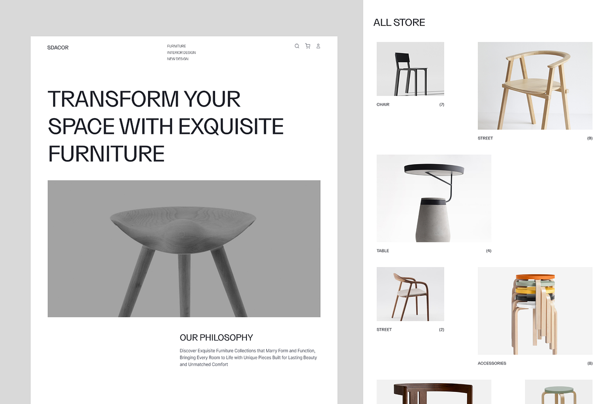 E-Commerce Furniture Website, an UI Kit Template by Ahmed Rubel (Photo 4 of 10)