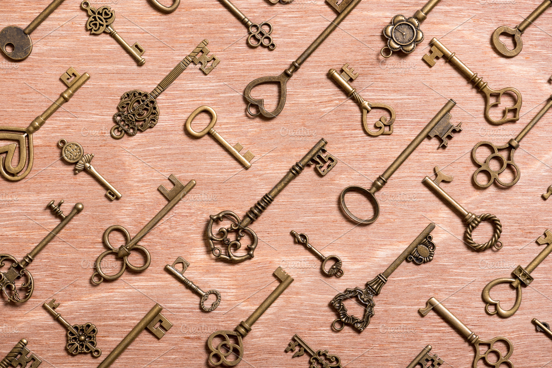 vintage skeleton key, an Abstract Photo by WindWalker