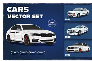 BMW cars 1983, 1988 and 2016 years