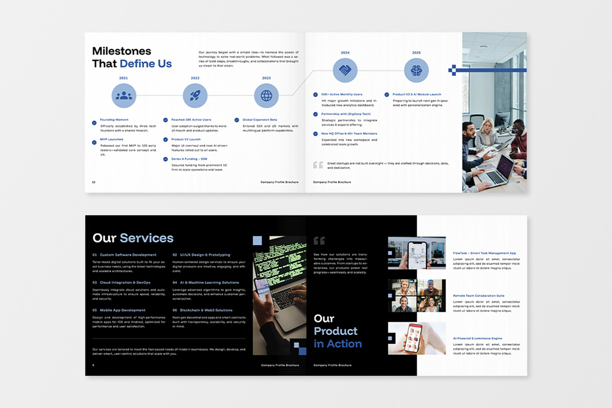 Tech Startup Company Profile Brochur, a Brochure Template by twinstd (Photo 4 of 6)