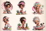 Whimsical Beach Girl Clipart, an Illustration by Digital Artistic99 (Thumbnail 3 of 11)