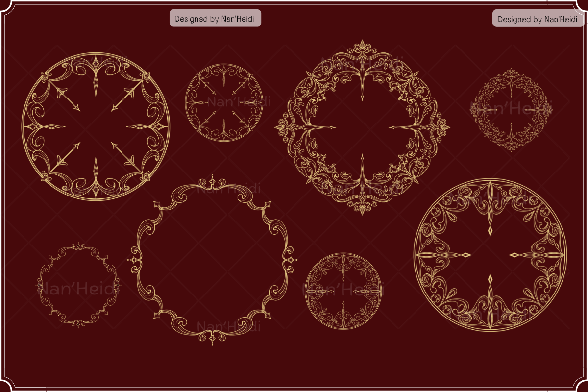 Decorative NHD01 PNG & Procreate, a Palette Add-On by Nan'Heidi (Photo 2 of 3)