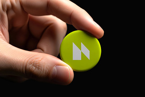 Realistic Button Badge Mockup, a Product Mockup by graphypix