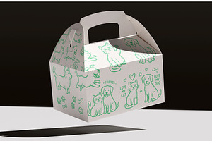 Cute Cat and Dog Outline Vector Set, a Decorative Illustration by MkStudio