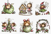 Christmas Holiday Fairy clipart, an Illustration by CreationArt (Thumbnail 3 of 5)