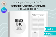 KDP To Do List Journal Template, a Magazine Template by Self Publishing Magic (Thumbnail 1 of 2)