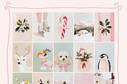 Pastel Christmas 100 Prints, a Background Graphic by Muse Artist (Thumbnail 9 of 14)