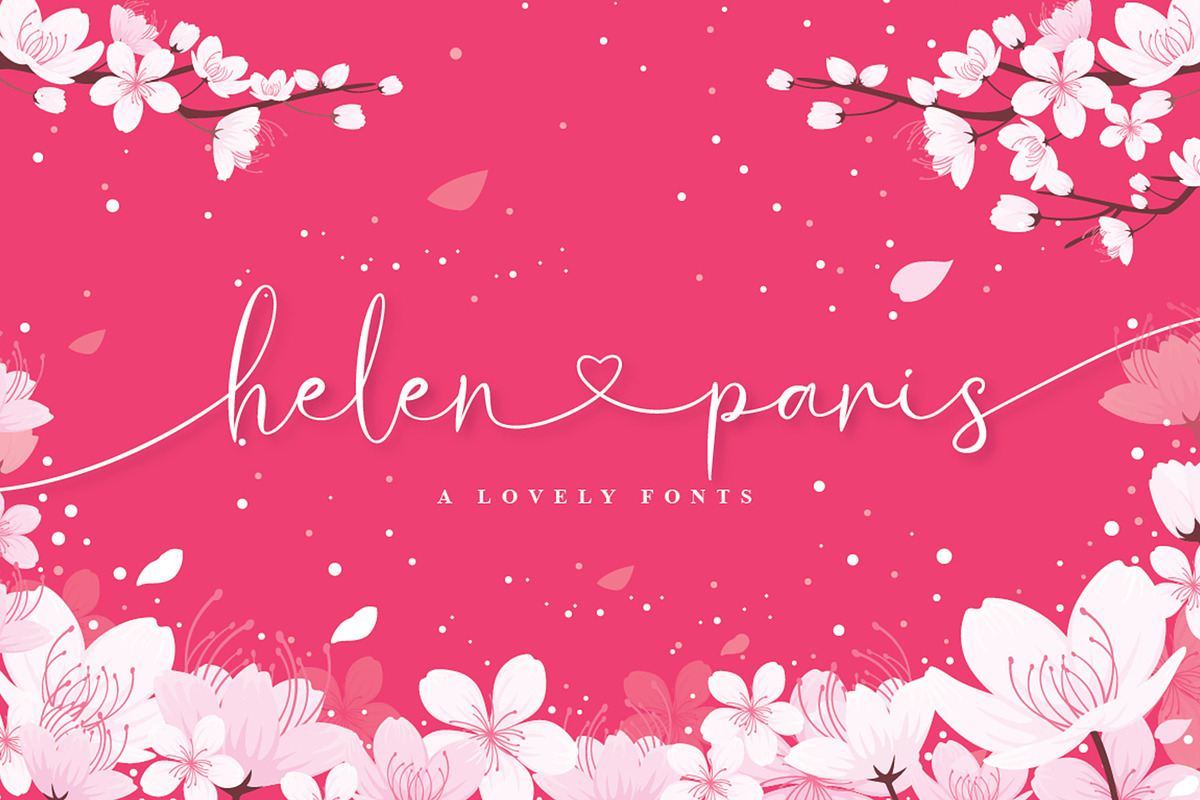 Helen Paris - Lovely Script, a Script Font by Almeera Std (Photo 1 of 7)