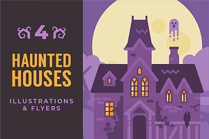 Haunted houses illustrations