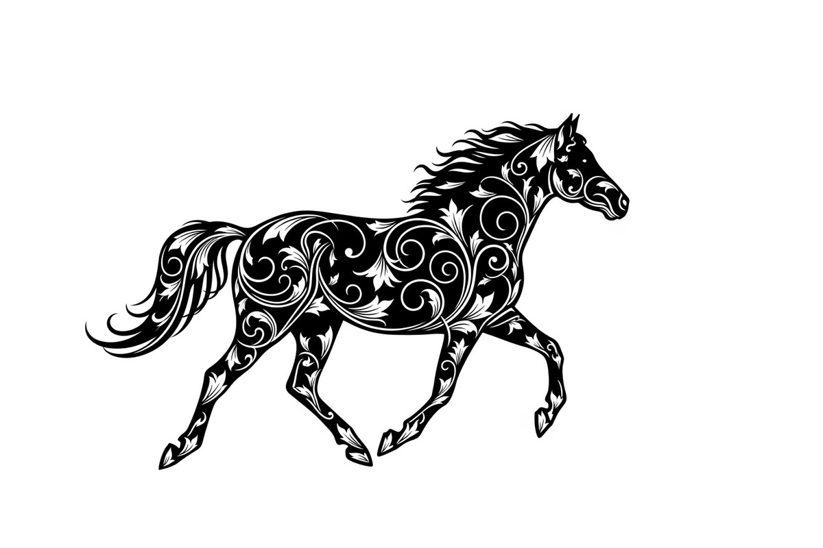 Running Horse Silhouette SVG Bundle, an Illustration by Creativeshirt (Photo 9 of 31)