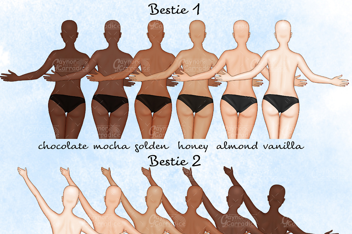 Winter Besties Portrait Creator, an Illustration by Gaynor Carradice Designs (Photo 2 of 6)