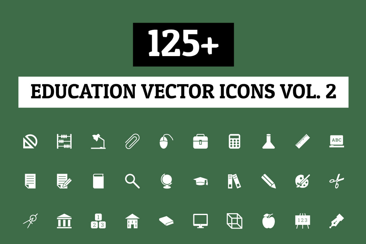 125+ Education Vector Icons - Vol 2