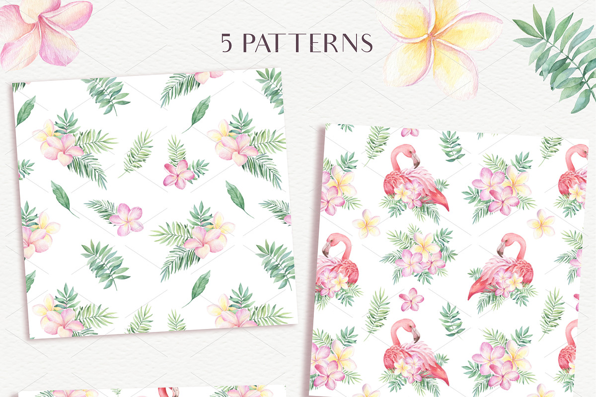 SALE!Tropical Blossom Watercolor Set, a Decorative Illustration by Irina Diasli (Photo 9 of 14)