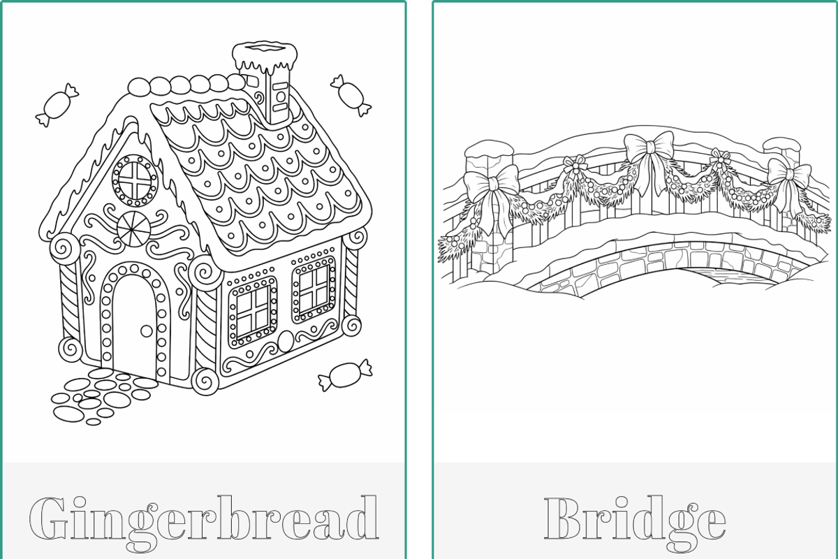 Winter Holidays Xmas Coloring Pages, a Seasonal Illustration by Nuvame Arts & Designs (Photo 7 of 19)