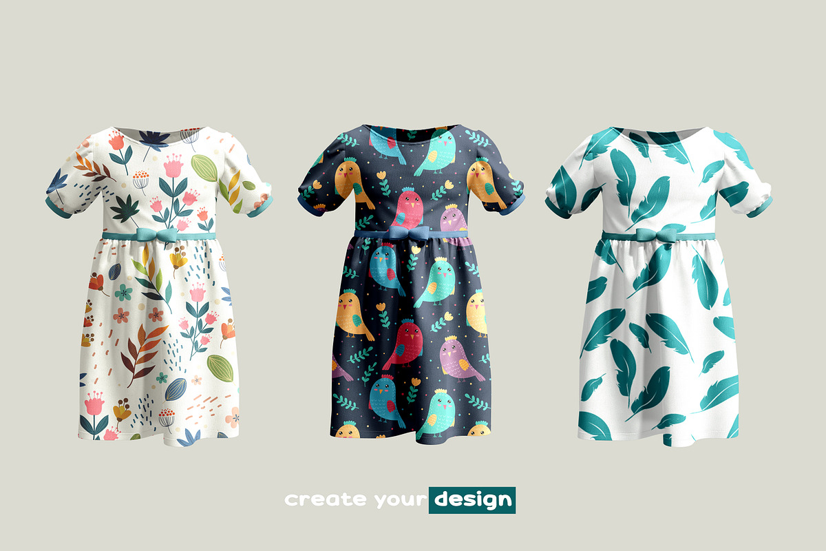 Kids dress mockup, an Advertising Mockup by PudraART (Photo 4 of 6)