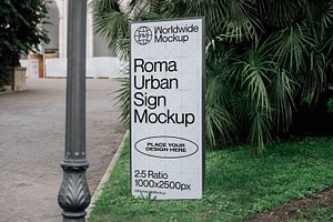 Rome Urban Sign Mockup