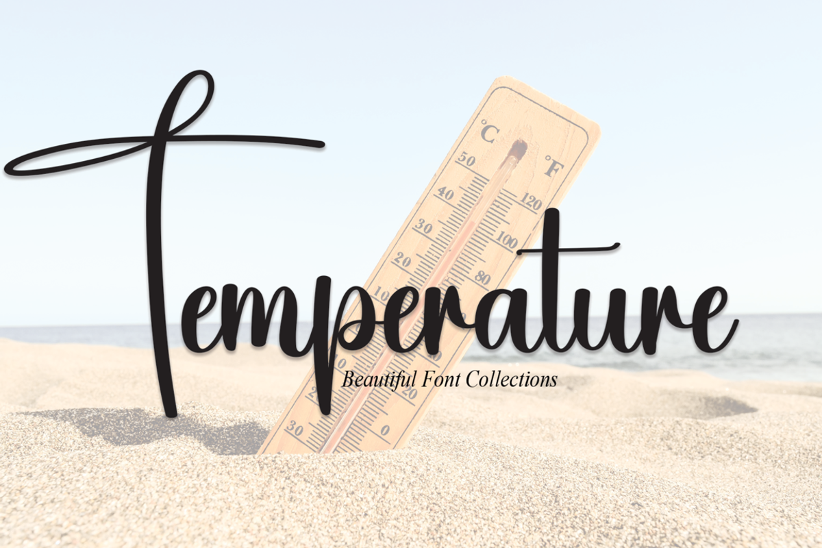 Temperature | Script Font, a Script Font by Scratchones (Photo 1 of 7)