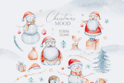 70% off Watercolor Christmas Bundle, an Animal Illustration by Peace ART (Thumbnail 21 of 37)