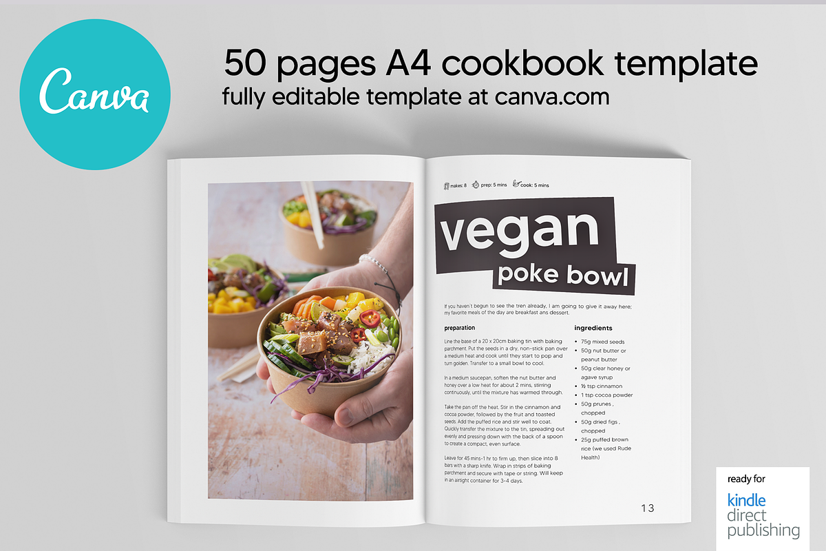 Canva Recipes Cookbook Template, a Magazine Template by DeLaGranSiete (Photo 7 of 9)
