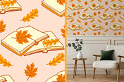 Autumn Books vector clipart patterns, an Education Illustration by Carpet Tapete Pretzel (Thumbnail 10 of 13)