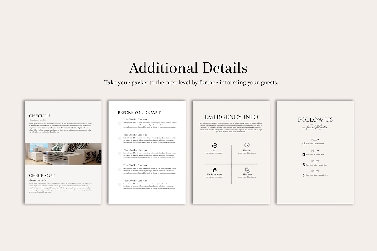 Airbnb Welcome Book Template, a Magazine Template by Templits (Photo 6 of 9)