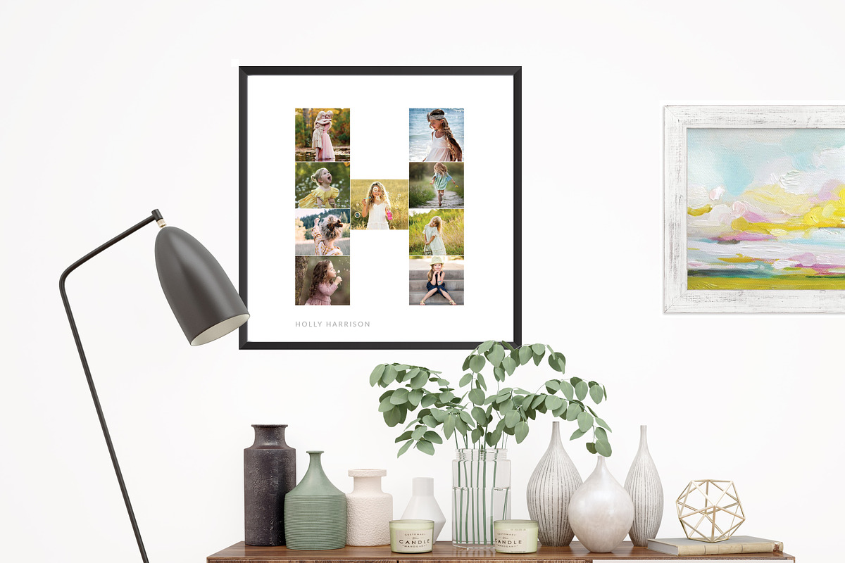 Letter H Photo Collage, a Stationery Template by AIW SOLUTIONS