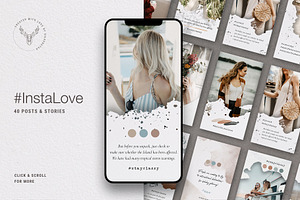 #InstaLove Instagram Posts & Stories, a Social Media Template by SilverStag Type Foundry