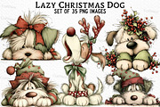 Lazy Christmas Dog Sublimation, an Illustration by Craft Nest (Thumbnail 1 of 6)