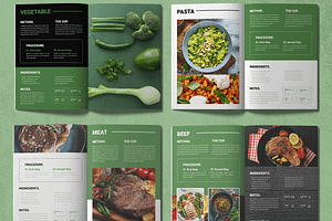 Cookbook Template Design Layout