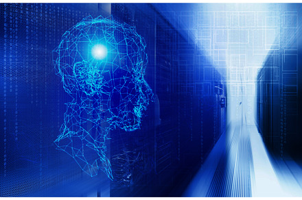 3d render Big data and artificial