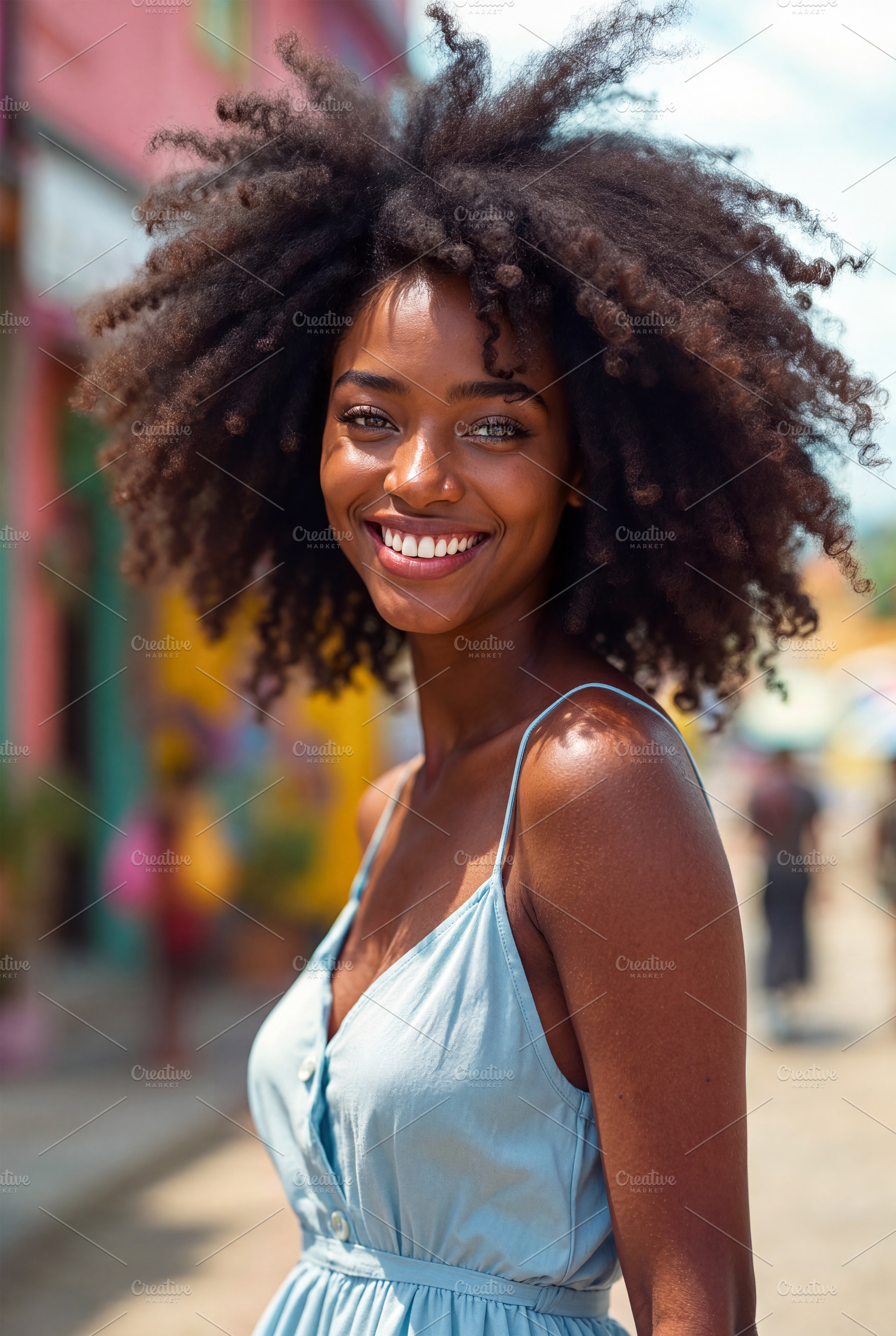 Smiling young black woman, a Person Photo by Volff