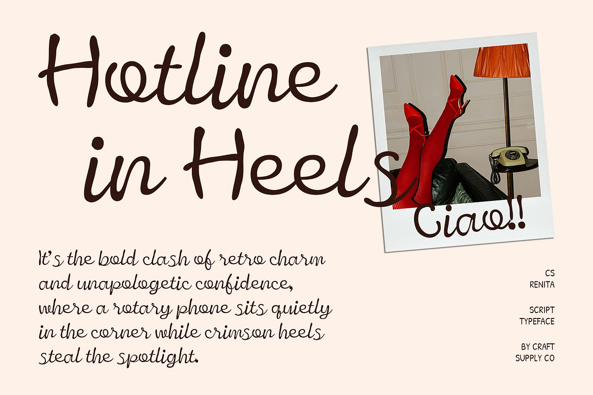 CS Renita – Handwritten Script Font, a Script Font by Craft Supply Co. (Photo 2 of 8)