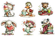 Whimsical Summer Animals Clipart, an Illustration by Dream Creation (Thumbnail 4 of 5)
