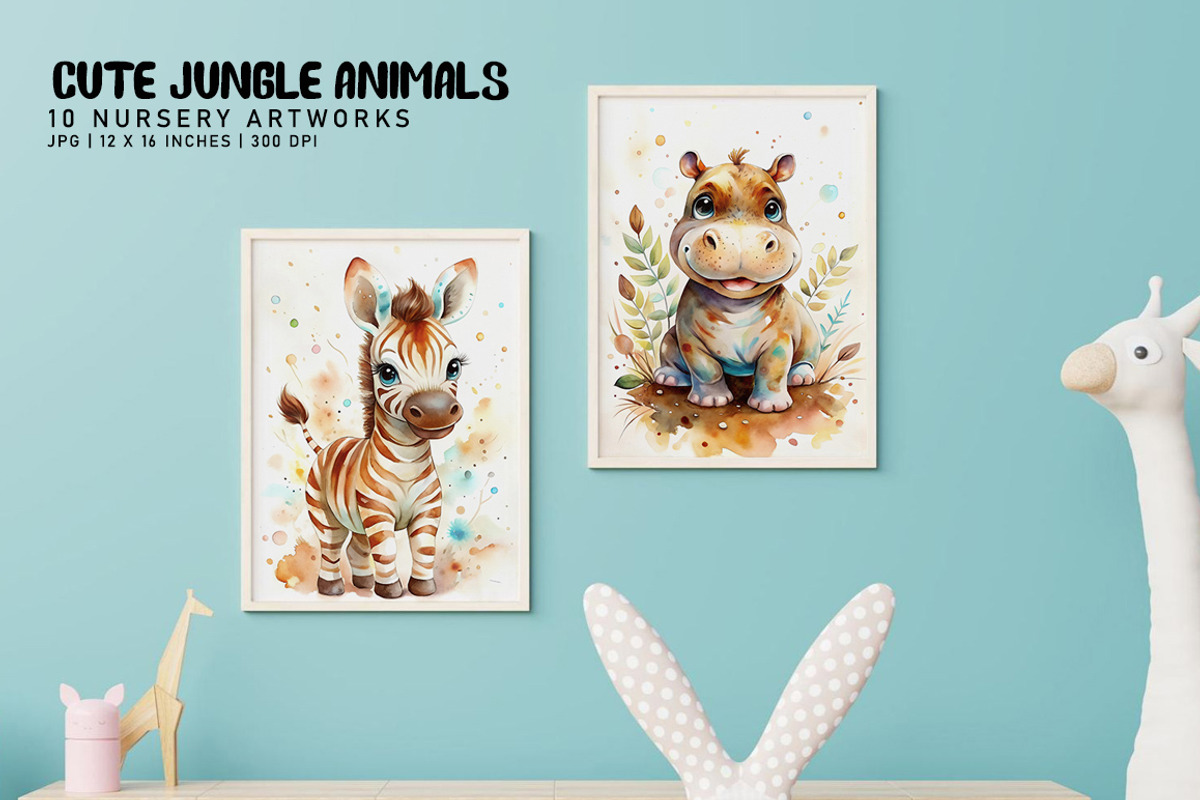 Cute Jungle Animals, a Decorative Illustration by Digital Art Creations (Photo 6 of 6)