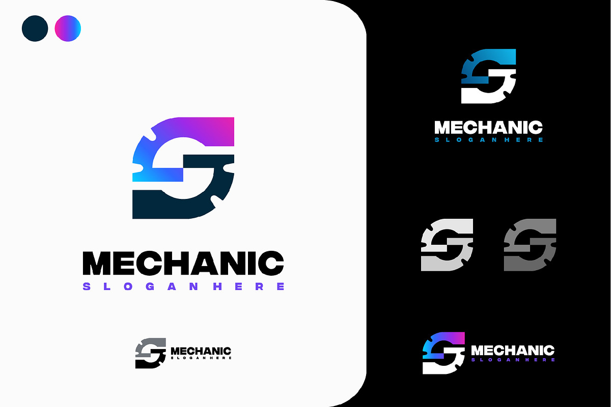 Set of Gear Logo designs concept, a Branding & Logo Template by Lucky Creative (Photo 5 of 5)